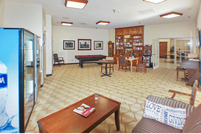 recreation room at the cottage at woodland hills